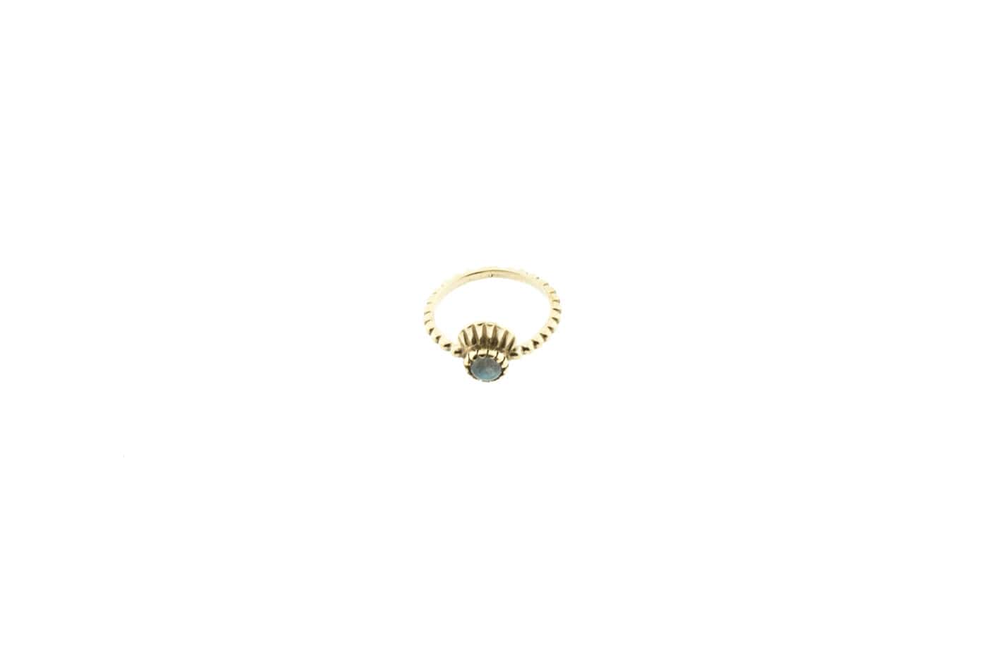 Ring Solace aus nickelfreiem Messing mit Halbedelstein