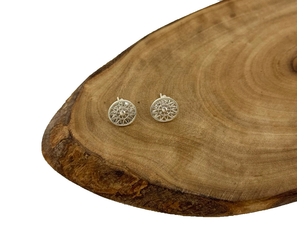 Ohrstecker Mandala Silber