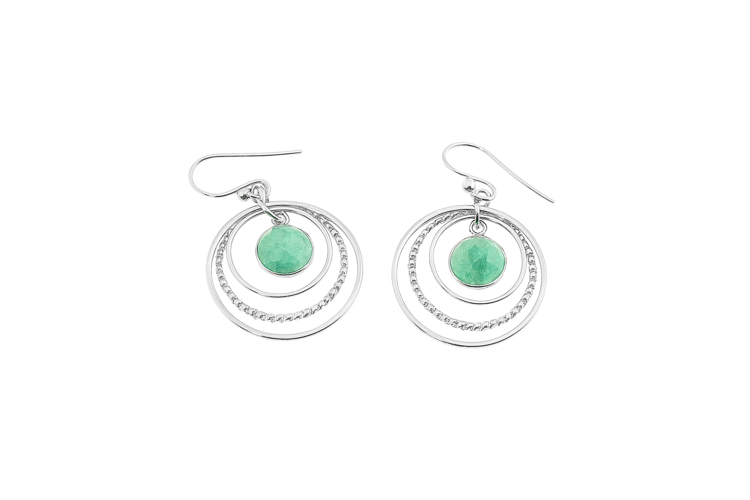 Elegante Statement-Ohrringe aus echtem 925 Silber mit grünem Aventurin – harmonisch, lebendig & voller Ausdruckskraft.
