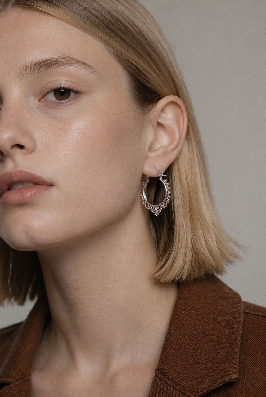 Ohrring Creole aus Sterling Silber