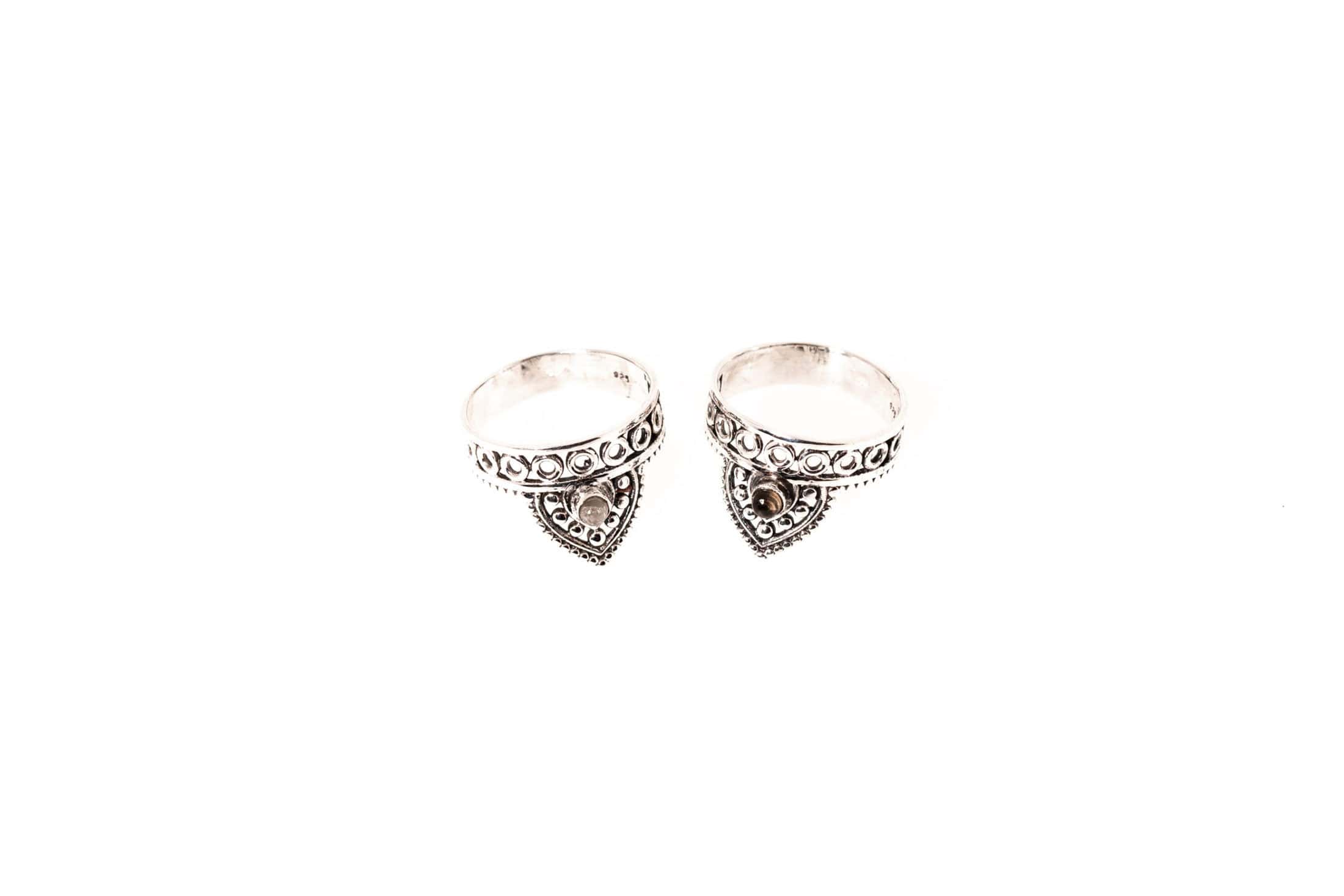 Ring Liria Silber 925 mit Rauchquarz oder Rosenquarz
