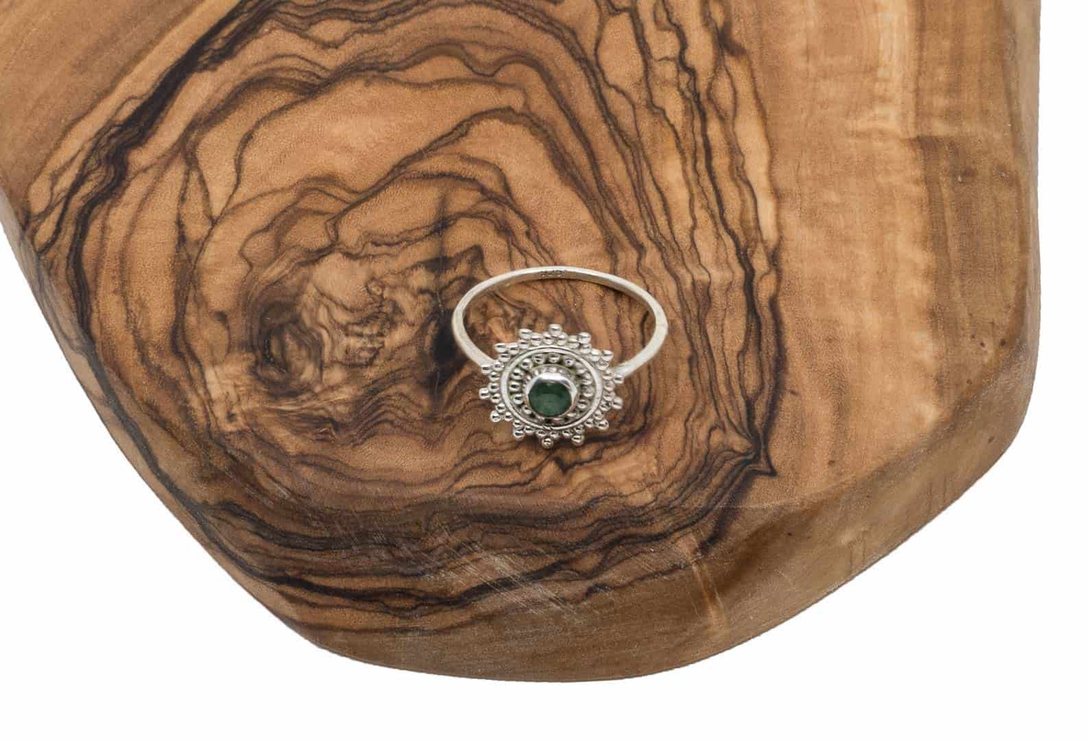 Ring Silber 925 (Sterling Silber) mit Halbedelstein Aventurin/Citrin/Rosenquarz
