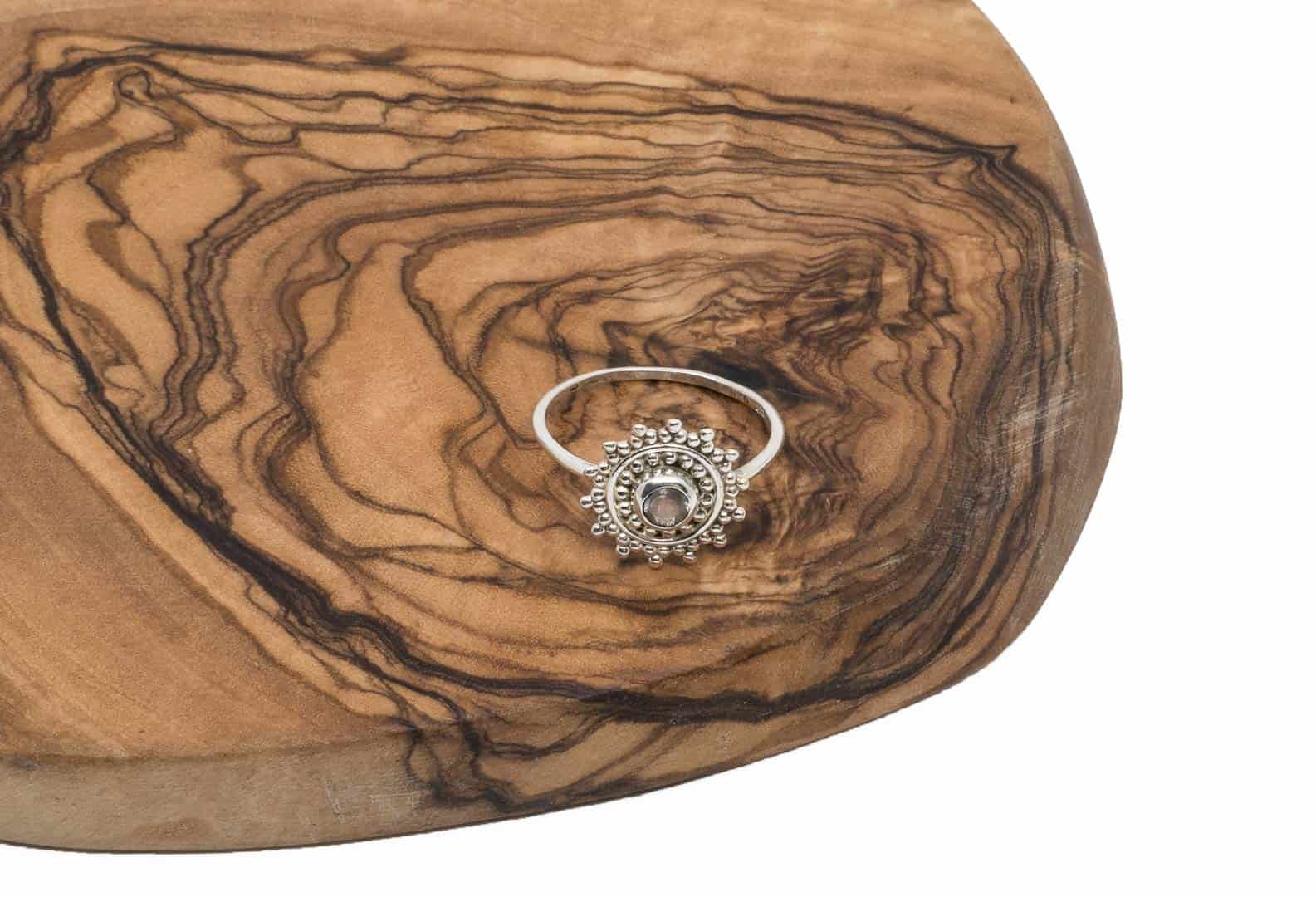 Ring Silber 925 (Sterling Silber) mit Halbedelstein Aventurin/Citrin/Rosenquarz