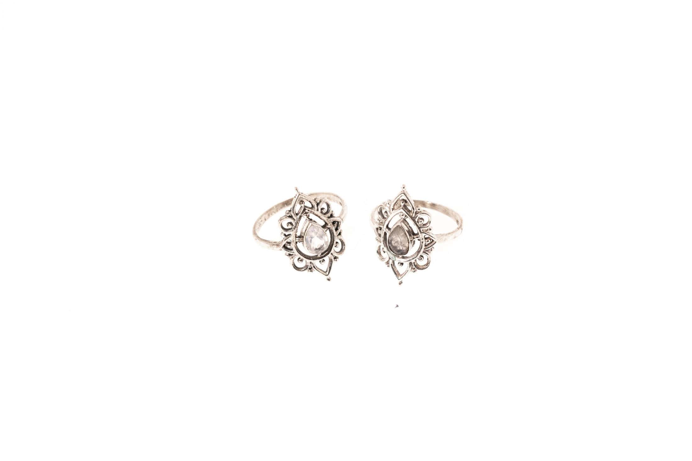 Ring Tula Silber mit Labradorit oder Mondstein