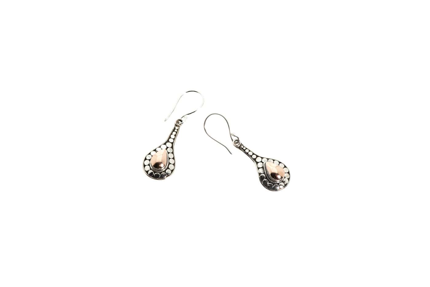 Silber Ohrring aus Sterling Silber & Rosegold