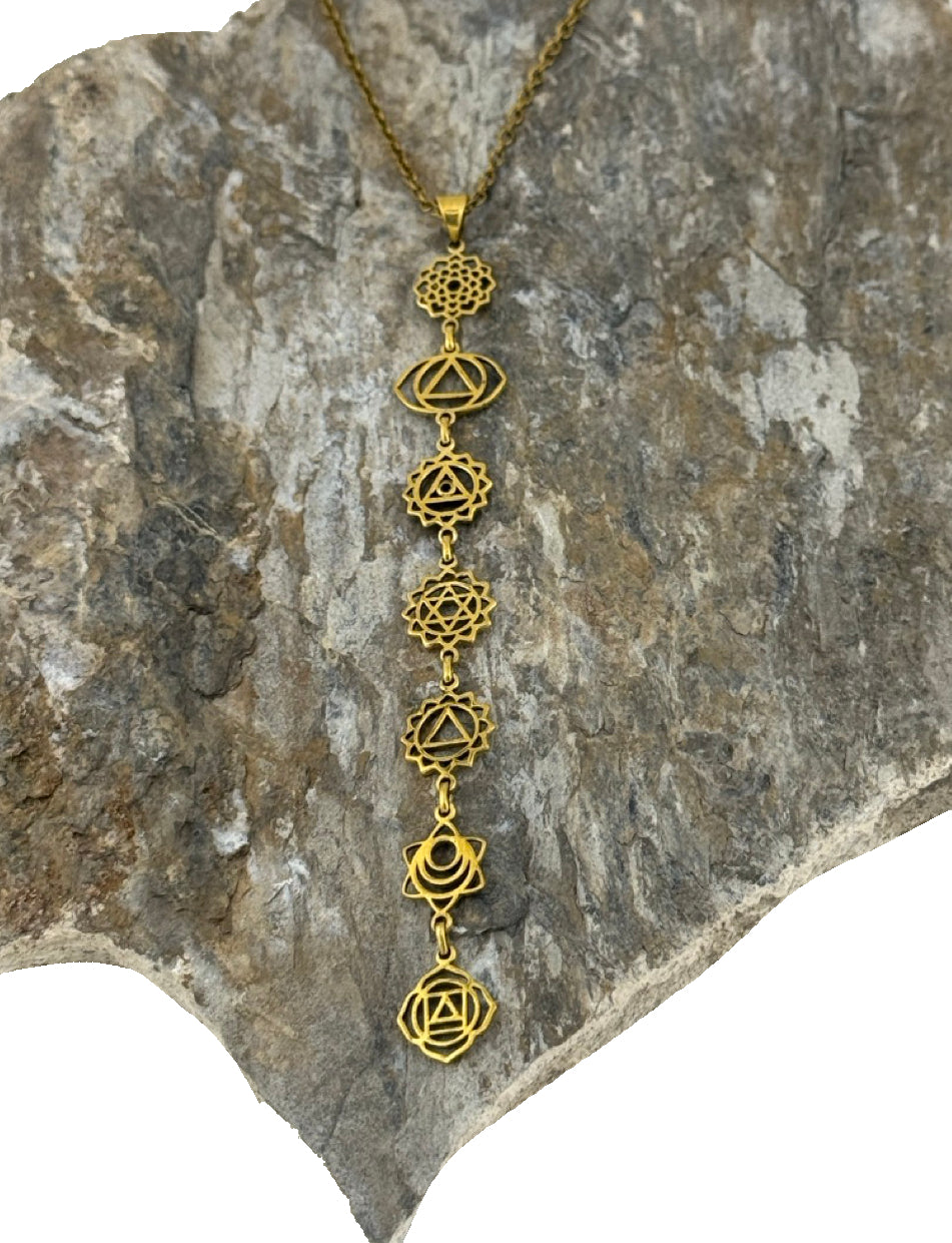 Chakra Halskette – 7 Chakra Anhänger | Elmare Jewelry
