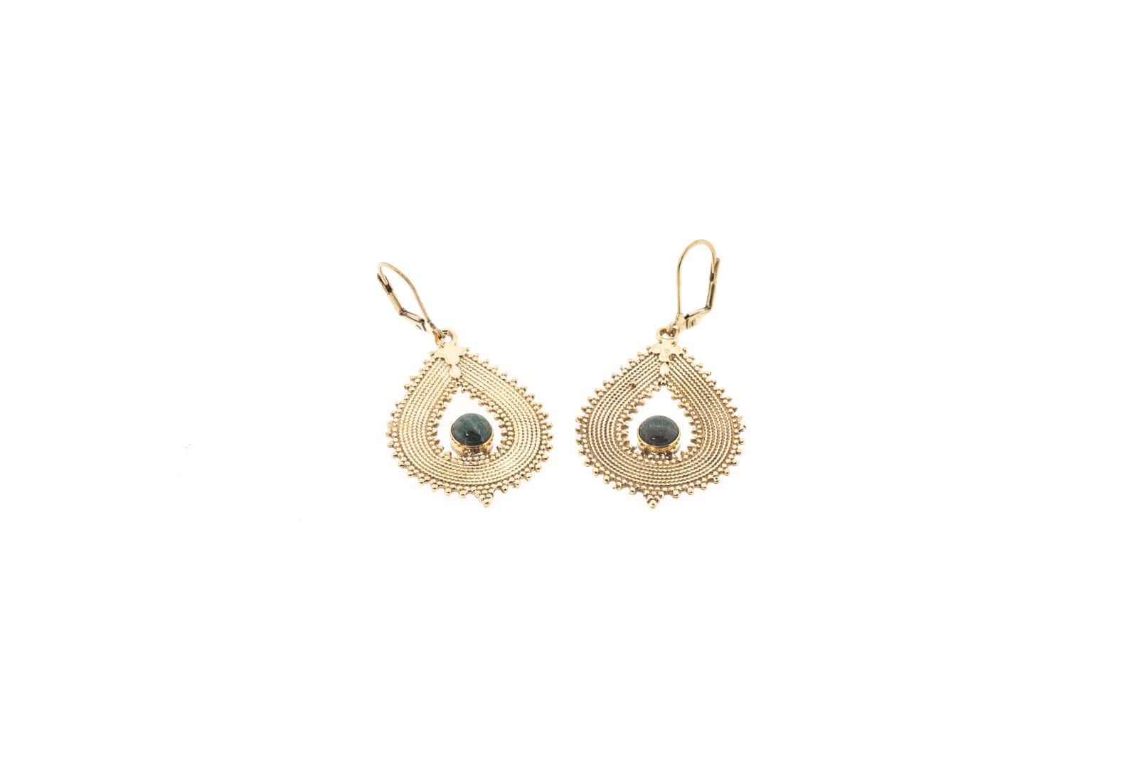 Boucle d'oreille Ember avec pierre semi-précieuse