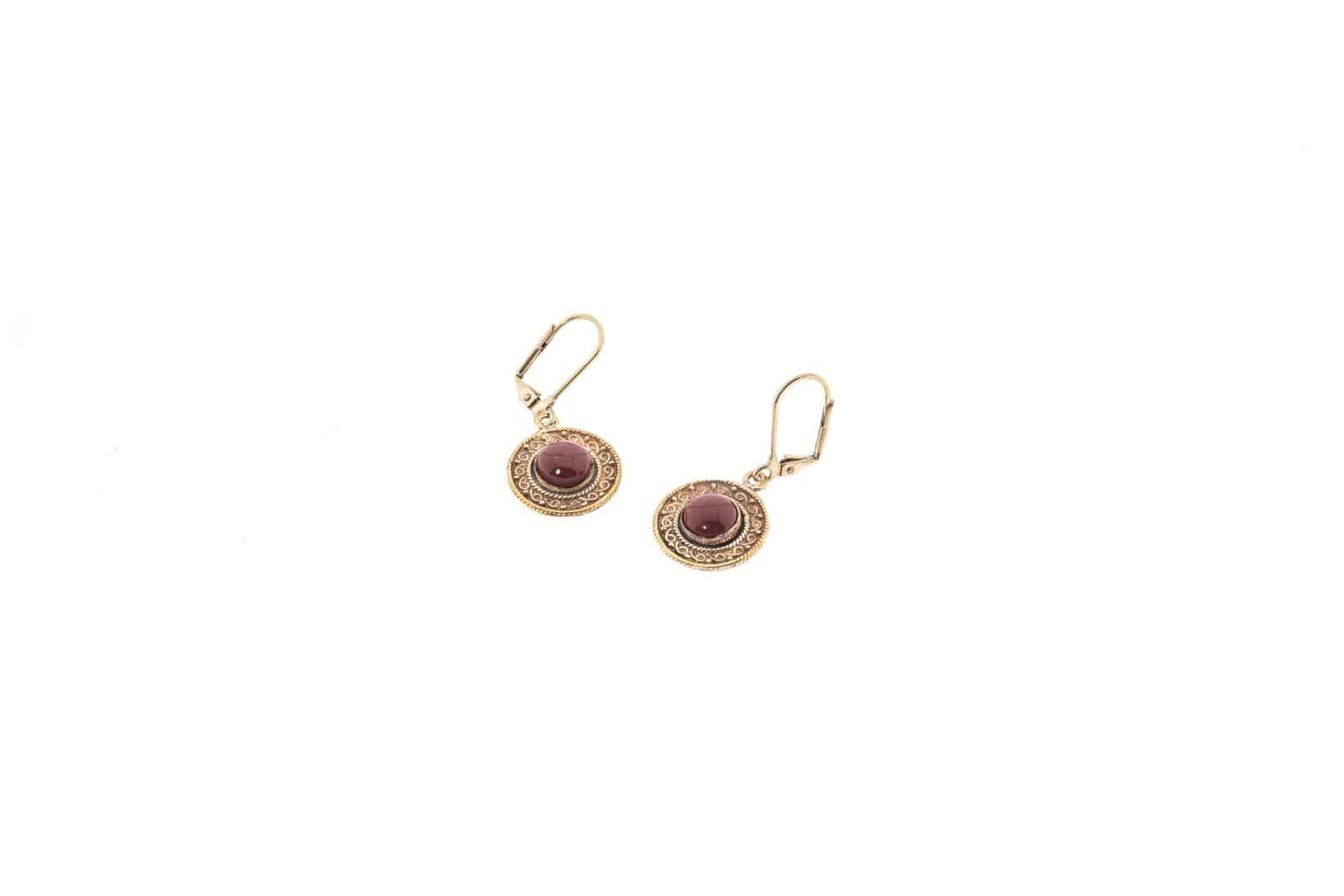 Boucles d'oreilles Naia en laiton sans nickel avec pierre semi-précieuse