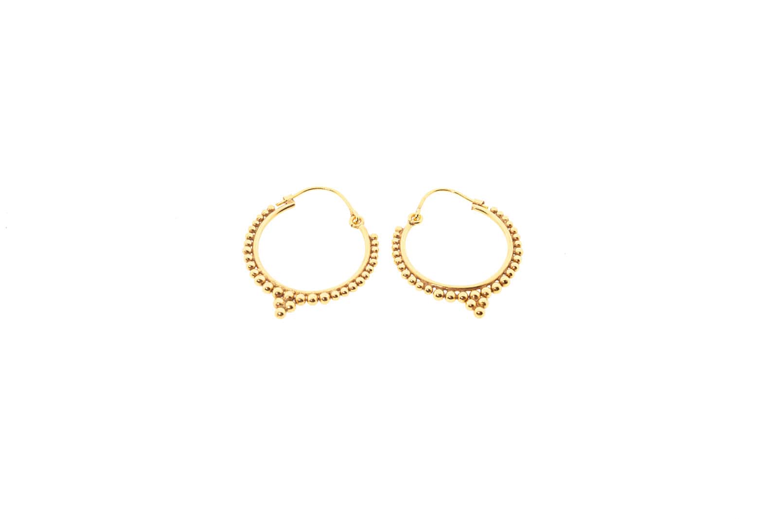 Ohrring aus Messing 24k Vergoldet G-E35