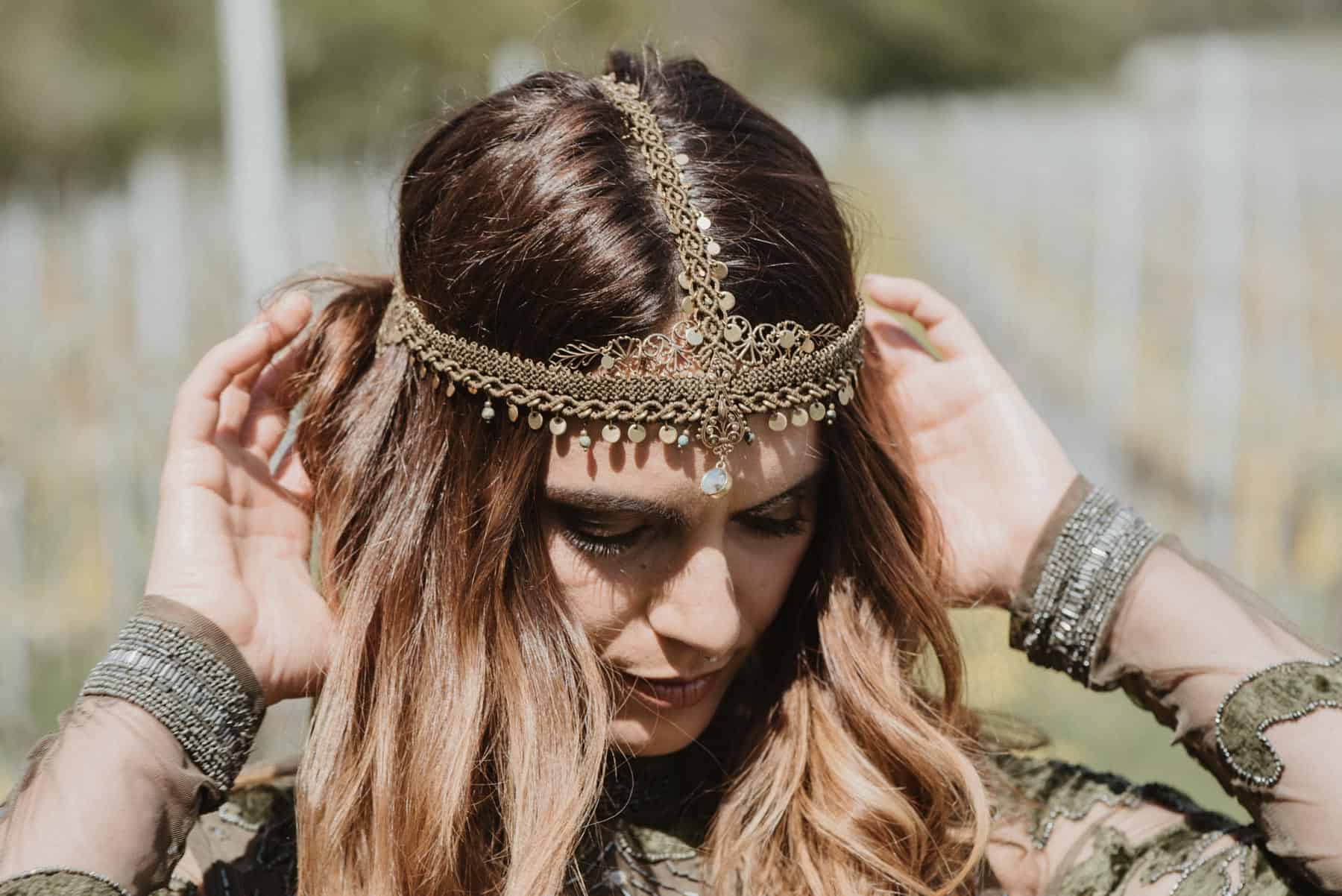 Kopfband Aruna mit Labradorit
