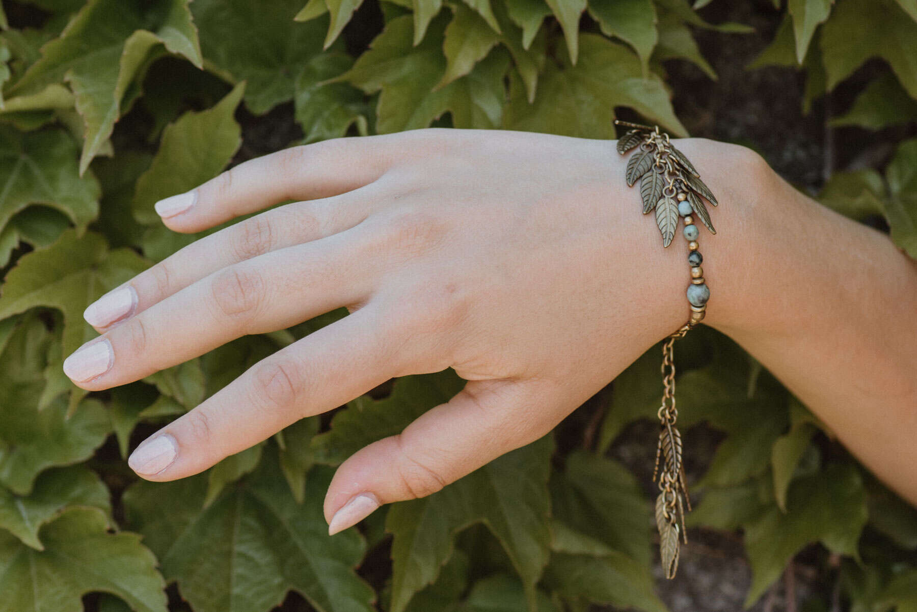 Makramee Armband Tara mit Afrikanischem Türkis
