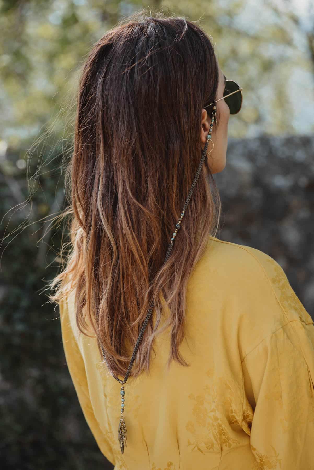 Brillenkette Bohema mit Afrikanischem Türkis