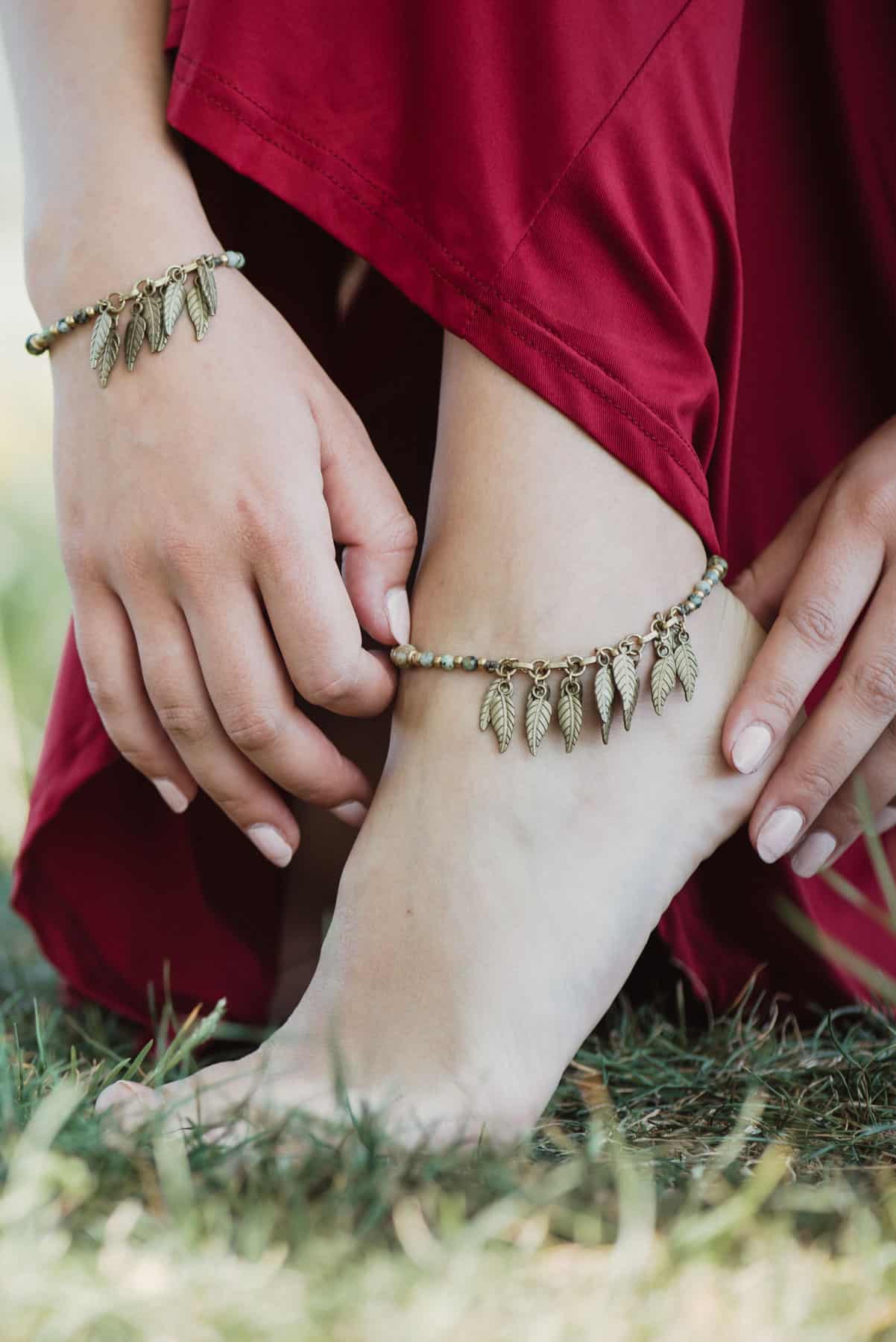 Makramee Armband Tara mit Afrikanischem Türkis