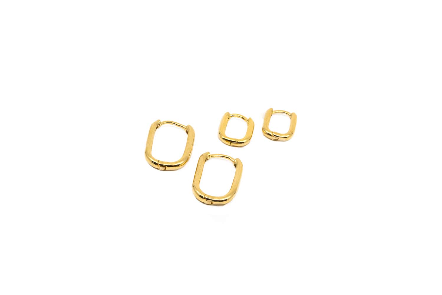 Schlichter Ohrring aus Messing 24k Vergoldet