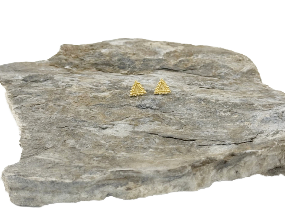 Vergoldet Triangle Studs