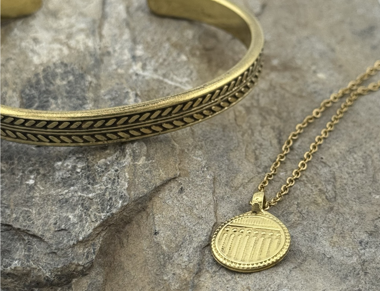 Herren Halskette Messing Tribal