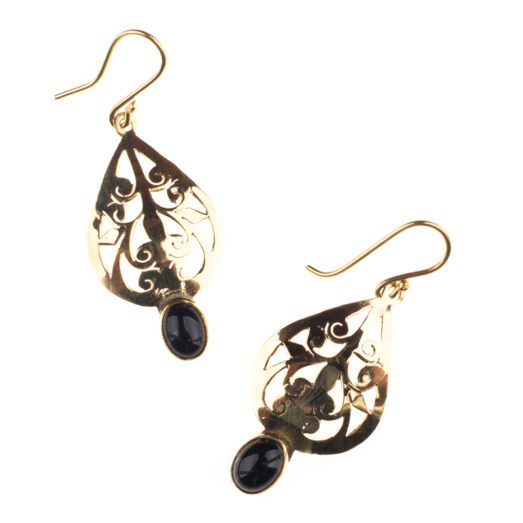 Messing mit einem Halbedelstein roten Jaspis/Labradorit/Lapis Lazulith/Mondstein/Onyx