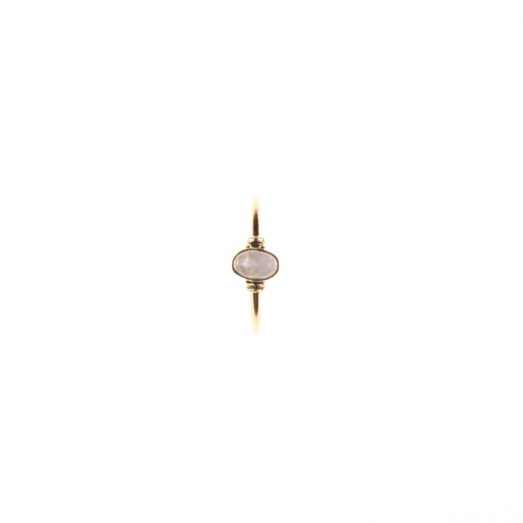 Ring aus nickelfreiem Messing mit einem Halbedelstein Amethyst/Aventurin/roten Jaspis/Türkis/Granat/Labradorit/Rauchquarz