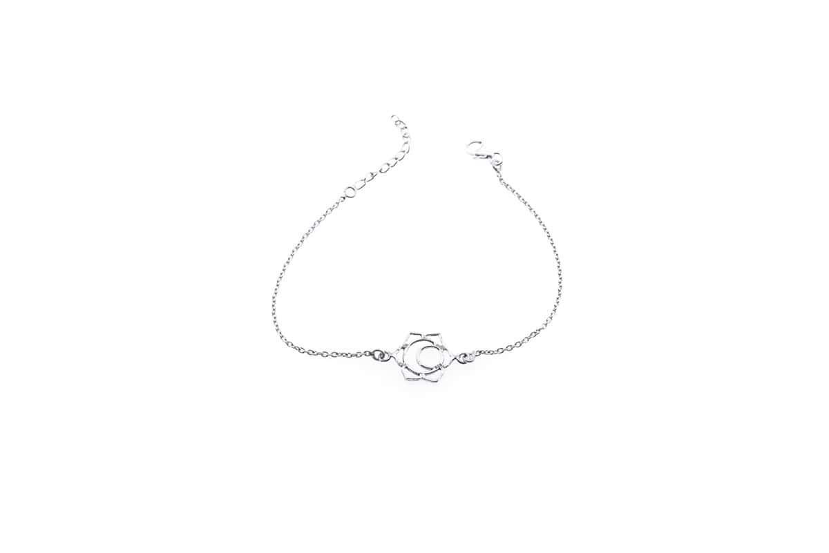 Armband aus Silber 925 mit Sakral-Chakra Symbol