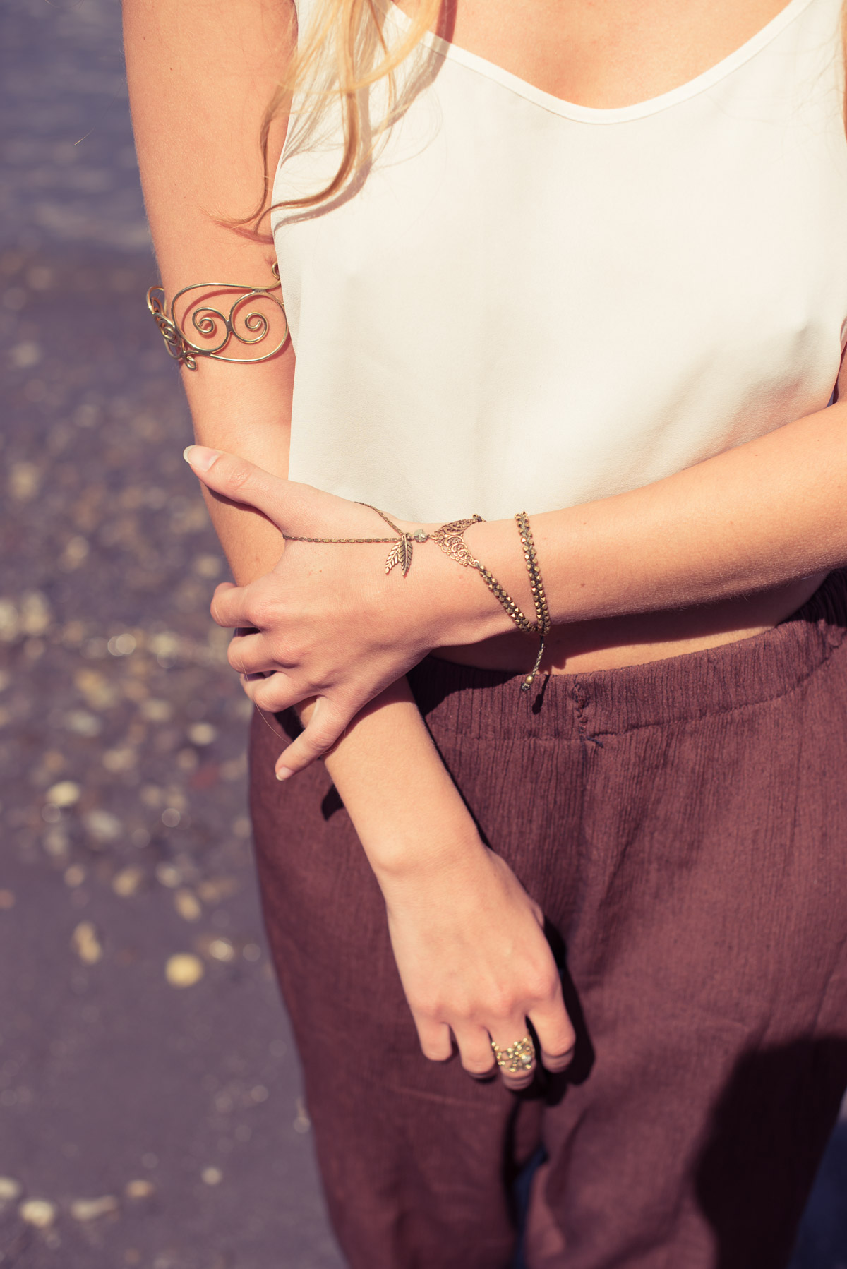 Handschmuck Oriental aus Messing M-a004 – Bild 2