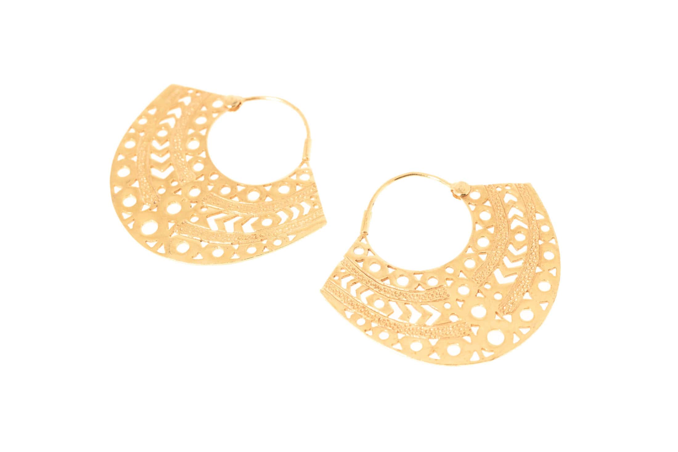 Ohrring aus Messing 24K vergoldet