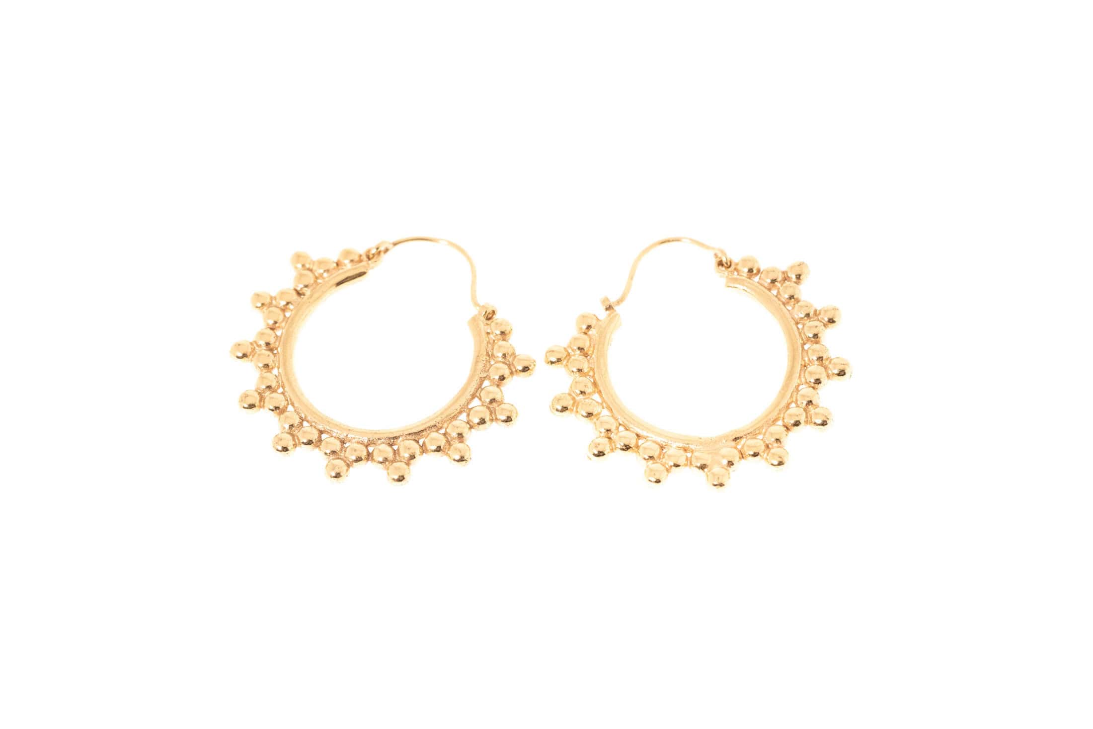 Ohrring aus Messing 24K vergoldet