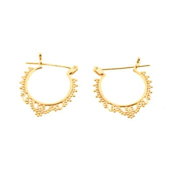 Messing Ohrring 24k Vergoldet 