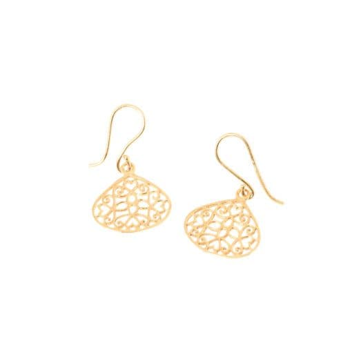 Messing Ohrring vergoldet G-E8