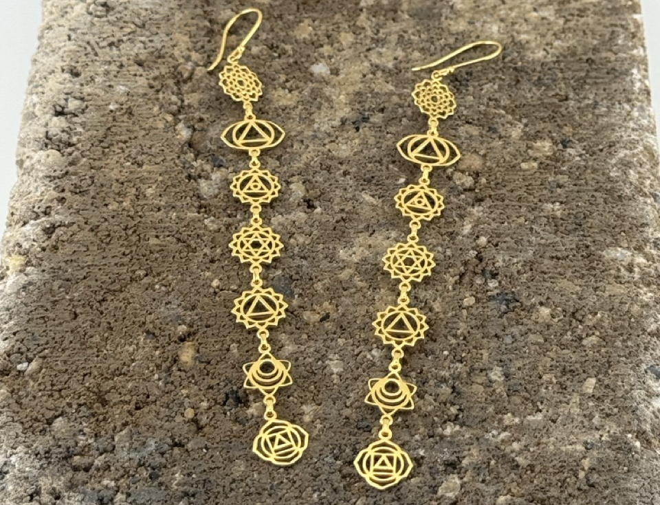 Chakra Symbol Ohrringe Gold