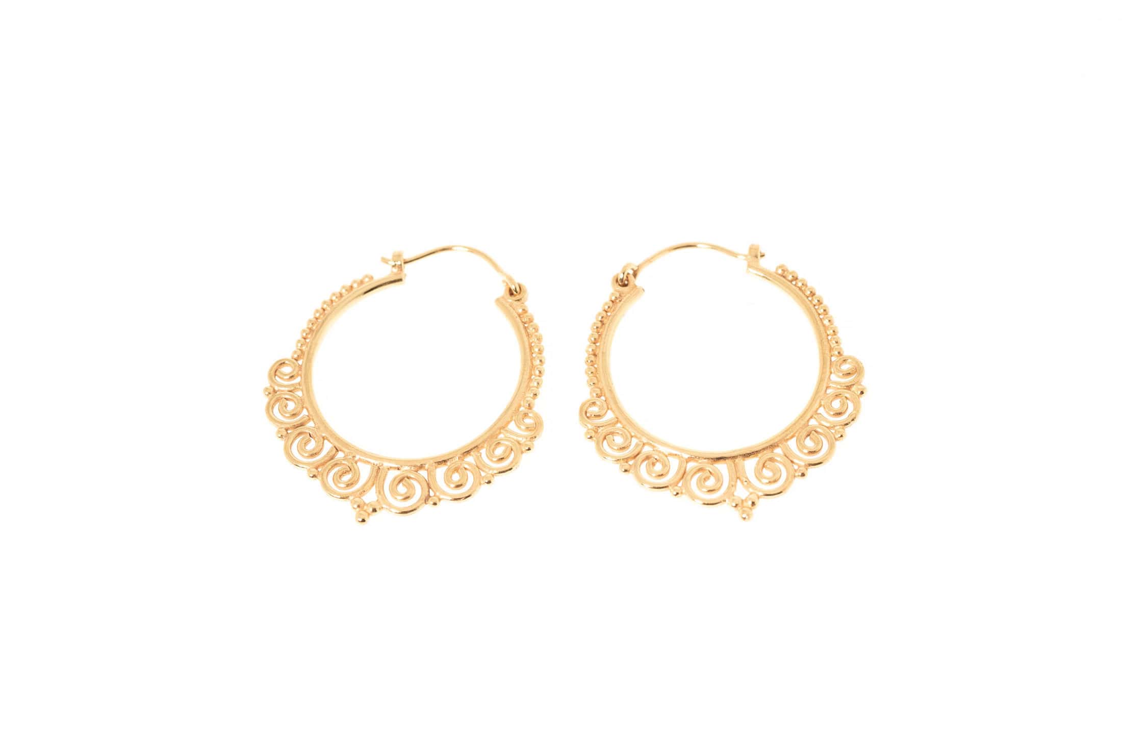 Ohrring aus Messing 24K vergoldet