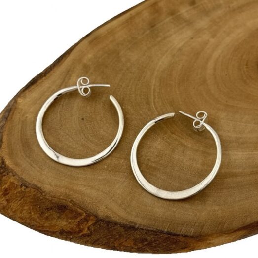 Silber Creolen schlicht