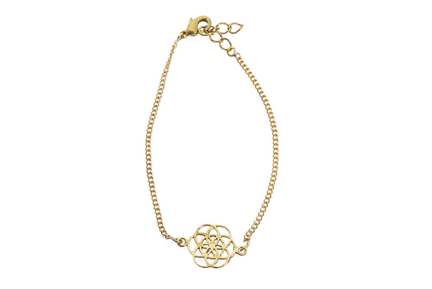 Armkette aus nickelfreiem Messing mit den Samen des Lebens