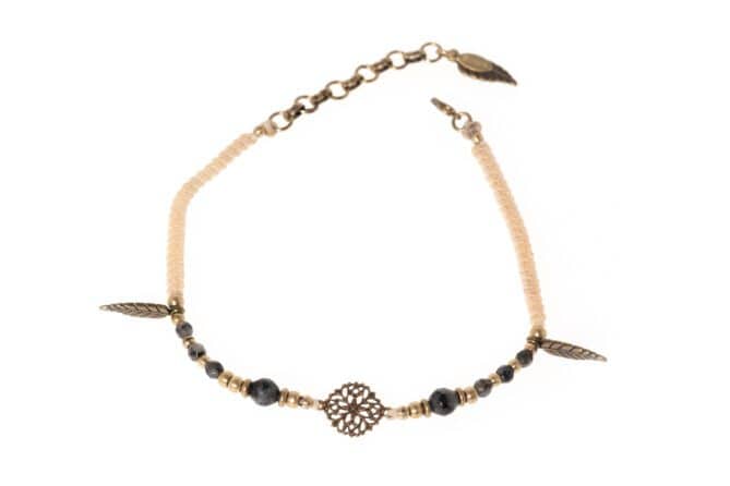 Fusskette mit Ornament N-F2-Ecru