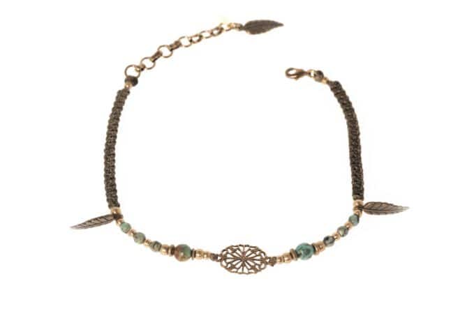 Fusskette mit Ornament N-F2-Olive