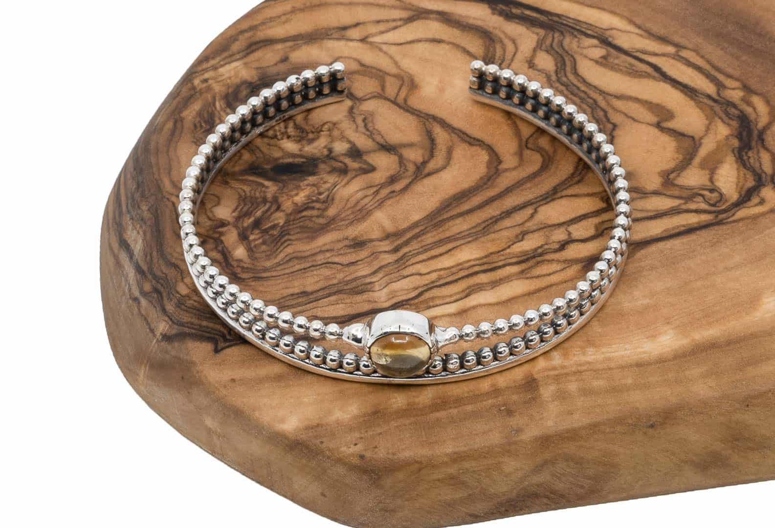 Bangle Silber 925 (Sterling Silber) mit Citrin