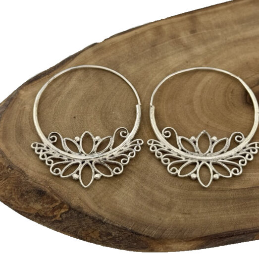 Silber Ohrringe Lotus