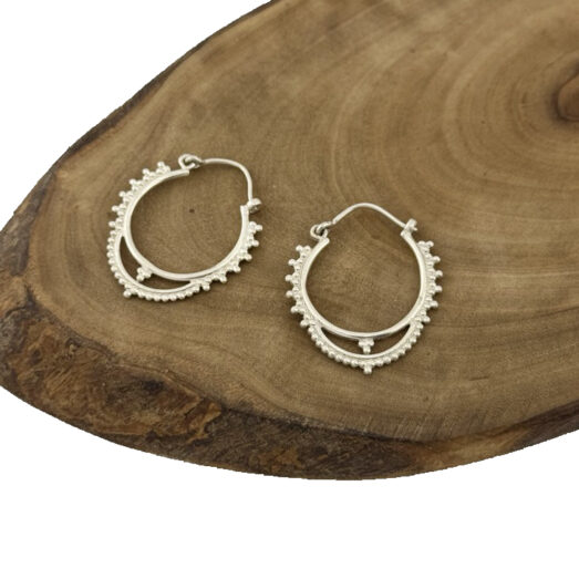 Silber Creolen filigran