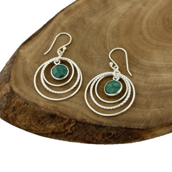 Elegante Statement-Ohrringe aus echtem 925 Silber mit grünem Aventurin – harmonisch, lebendig & voller Ausdruckskraft.