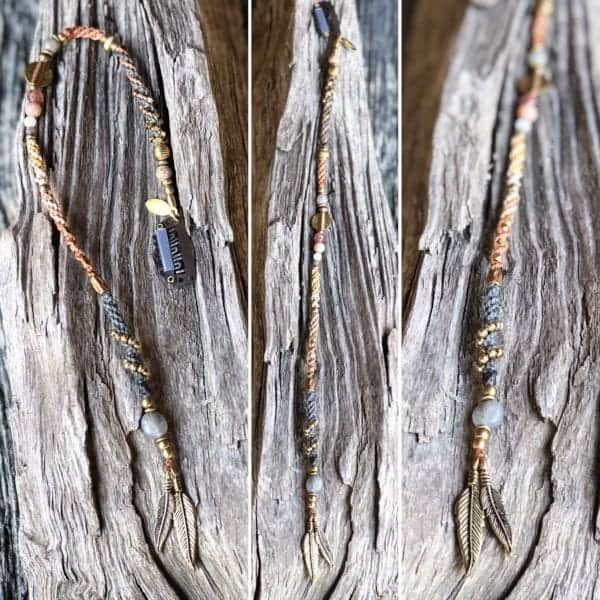 Trenza Haarschmuck mit Perlen und Halbedelsteinen