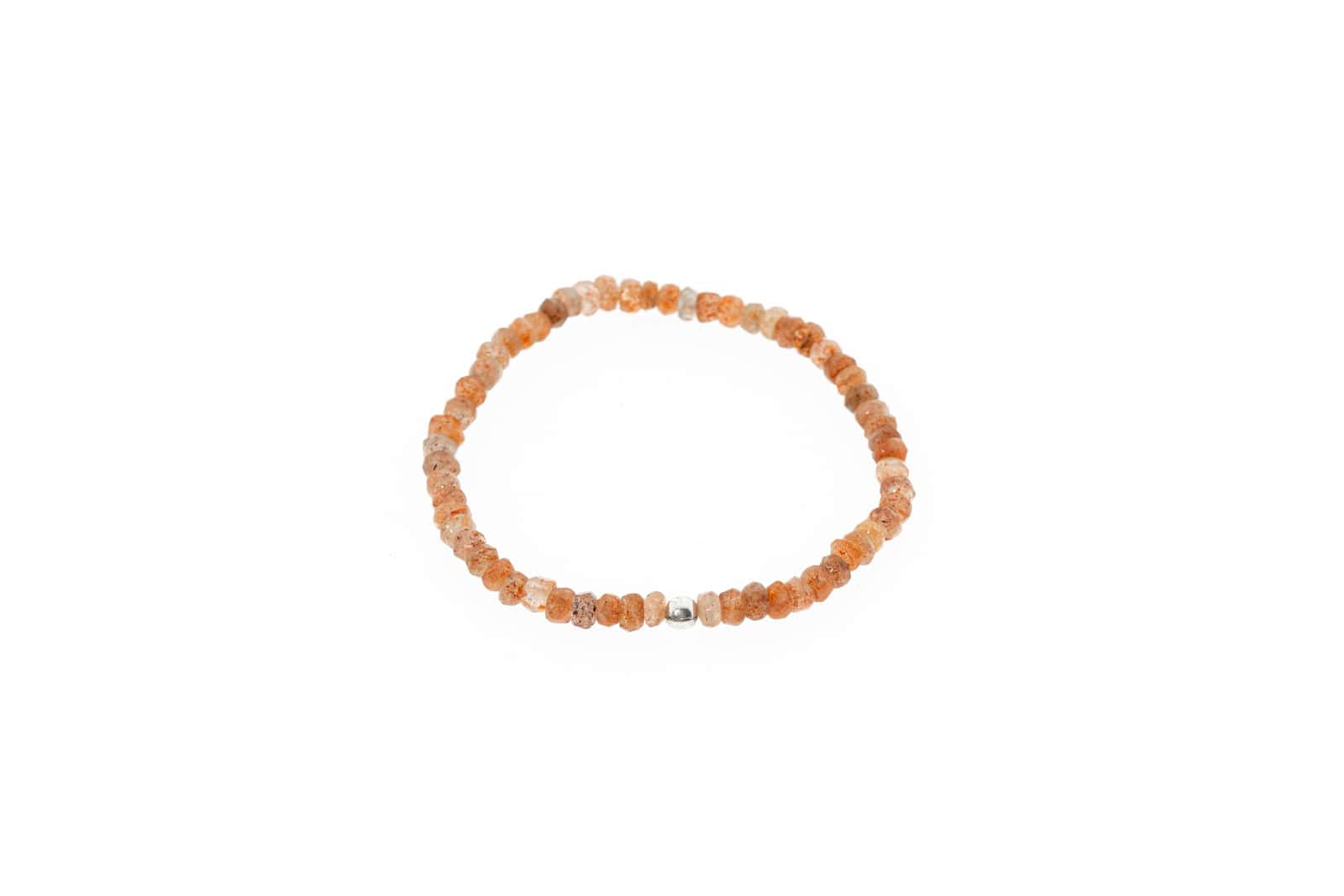 Silber 925 Armband mit Halbedelstein Sunstone